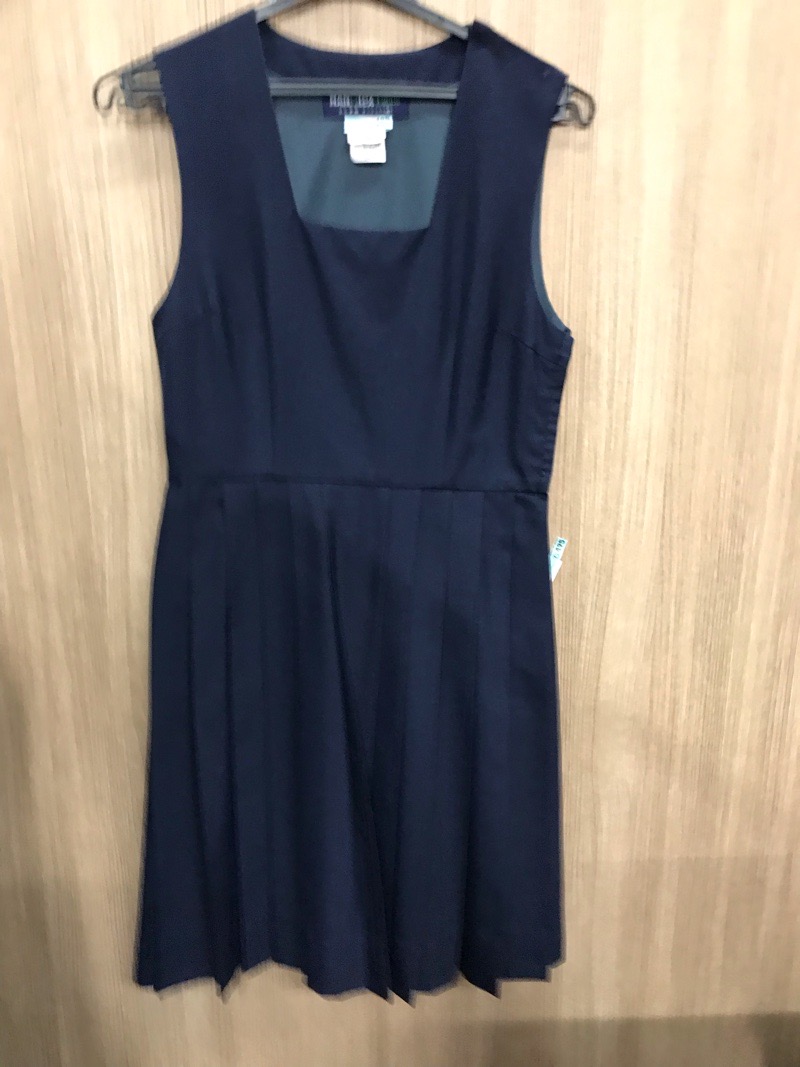 神奈川県　厚木中学校　ジャンバースカート（夏）【0206495】