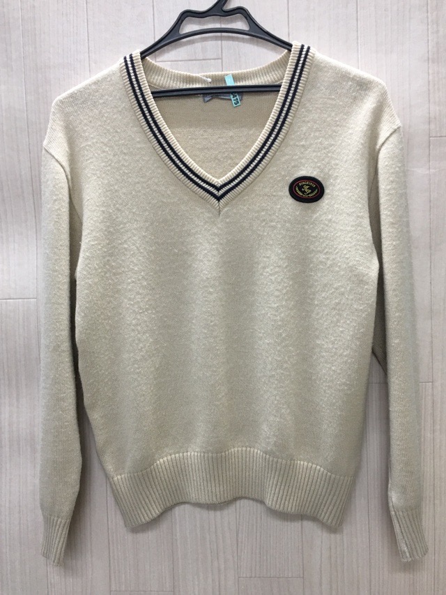 神奈川県　光明学園相模原高校　セーター（ベージュ色）　【0209475】