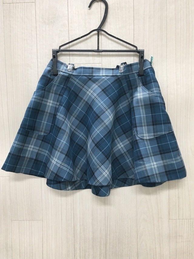 神奈川県　厚木田園幼稚園　園服スカート　サスペンダー付き　【0209623】