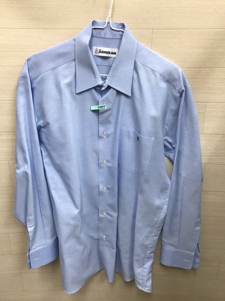 自修館中等教育学校　ワイシャツ（旧デザイン）長袖　ブルー【0210897】