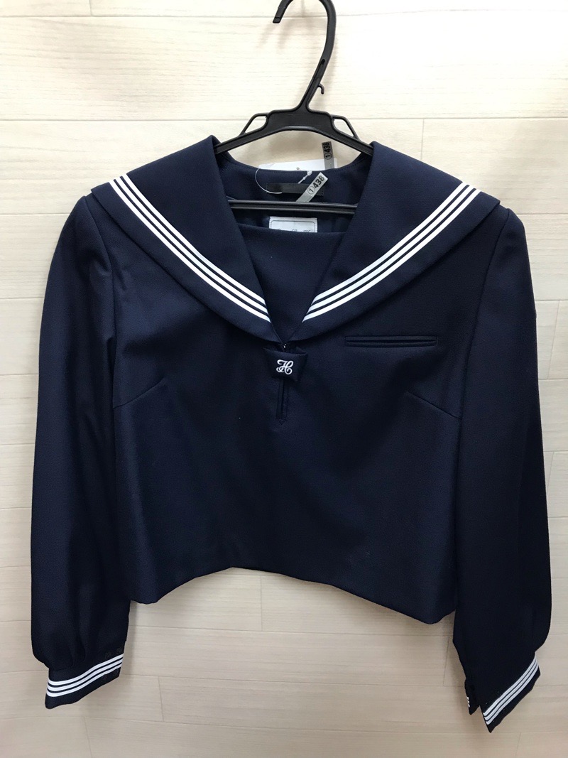 神奈川県　中沢中学校　セーラー服　冬　【0301438】