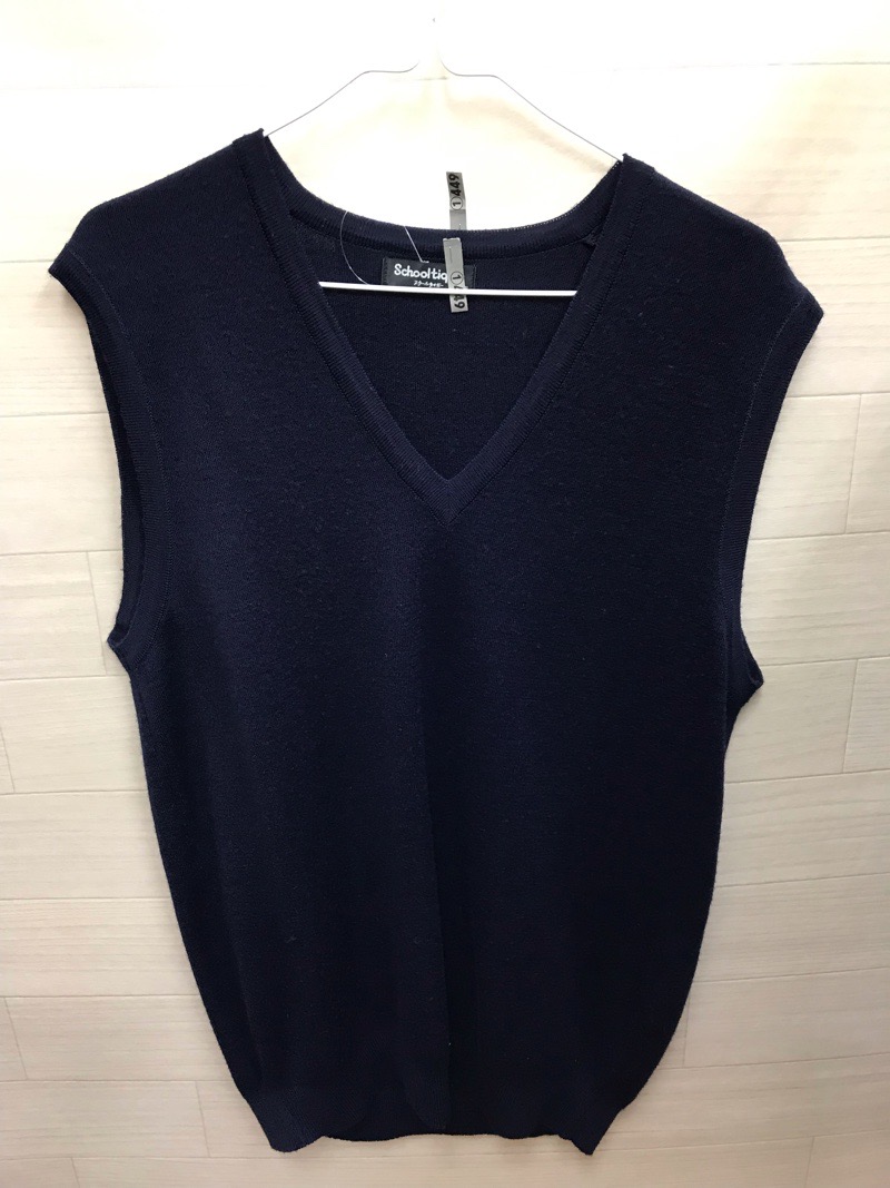 神奈川県　相川中学校　ニットベスト　【0301449】