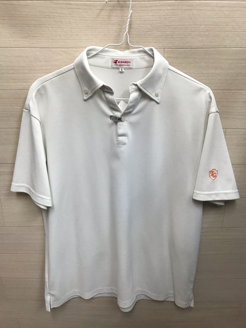 神奈川県　立花学園高校　ポロシャツ（白）【0301492】