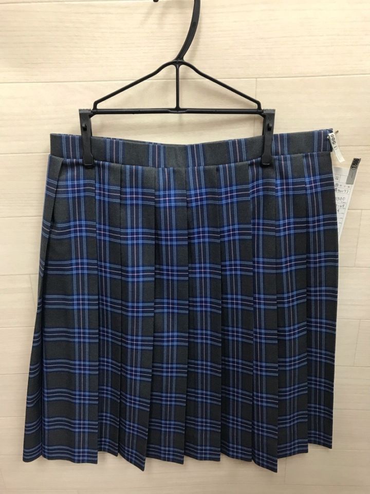 神奈川県　日本大学高等学校　スカート（青チェック）【0301506】