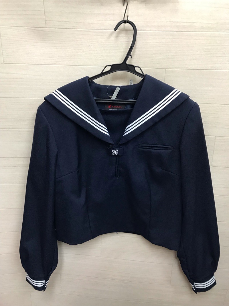 神奈川県　伊勢原中学校　セーラー服（冬）【0303513】