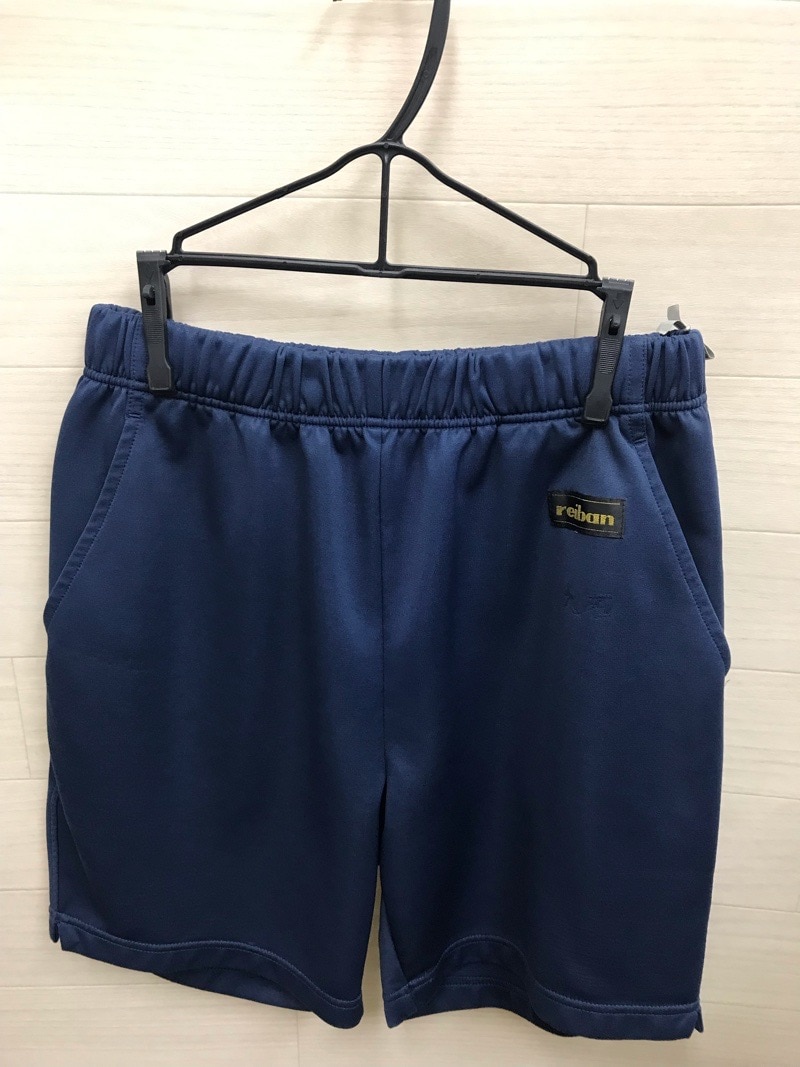 神奈川県　荻野中学校　ハーフパンツ（紺）【0301147】