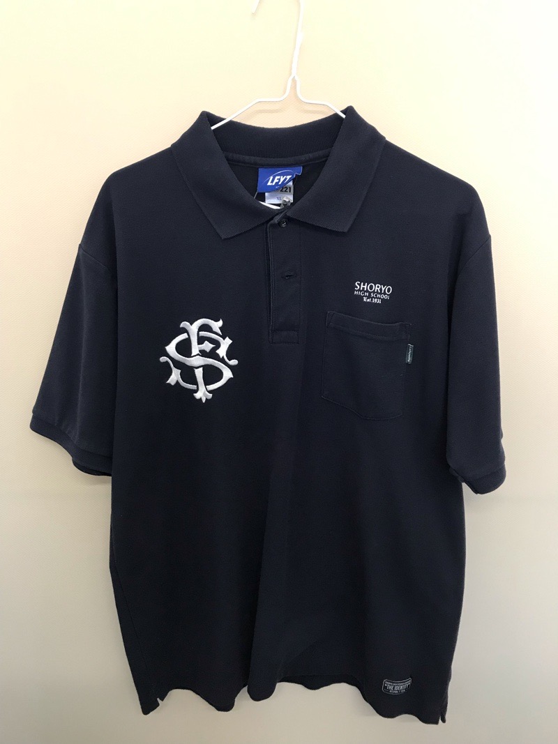 神奈川県　藤沢翔陵高校　ポロシャツ（紺）【0304221】