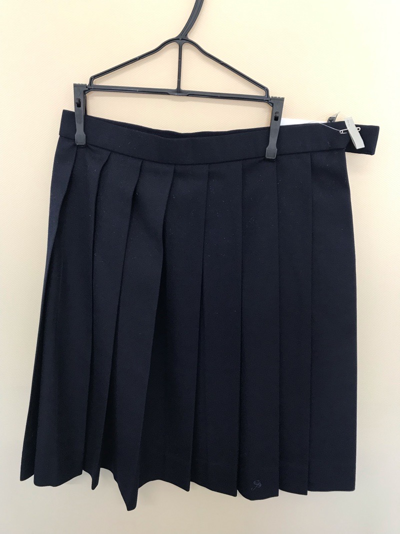 神奈川県　相模女子大学高等部　スカート（紺）【0304327】