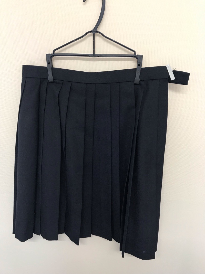 神奈川県　法政大学第二高等学校　スカート（冬）紺【0304364】