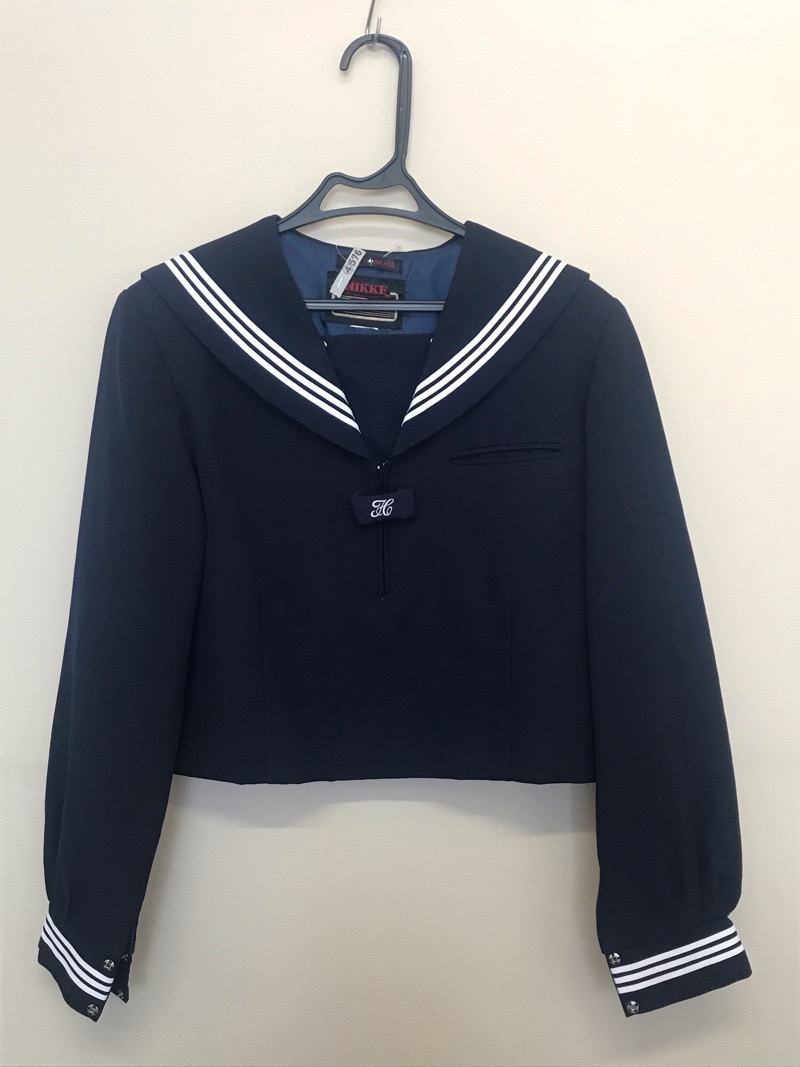 神奈川県　成瀬中学校　セーラー服（冬）【0304576】