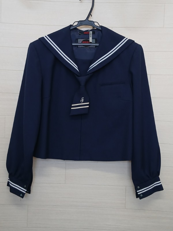 神奈川県　秦野市立渋沢中学校　セーラー服（冬）【0304887】