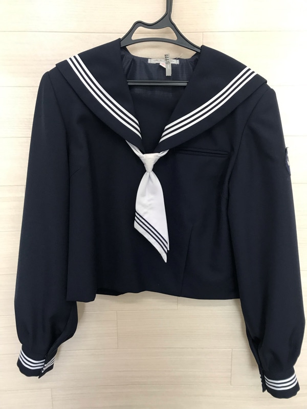 神奈川県　中沢中学校　セーラー服　冬　【0305777】