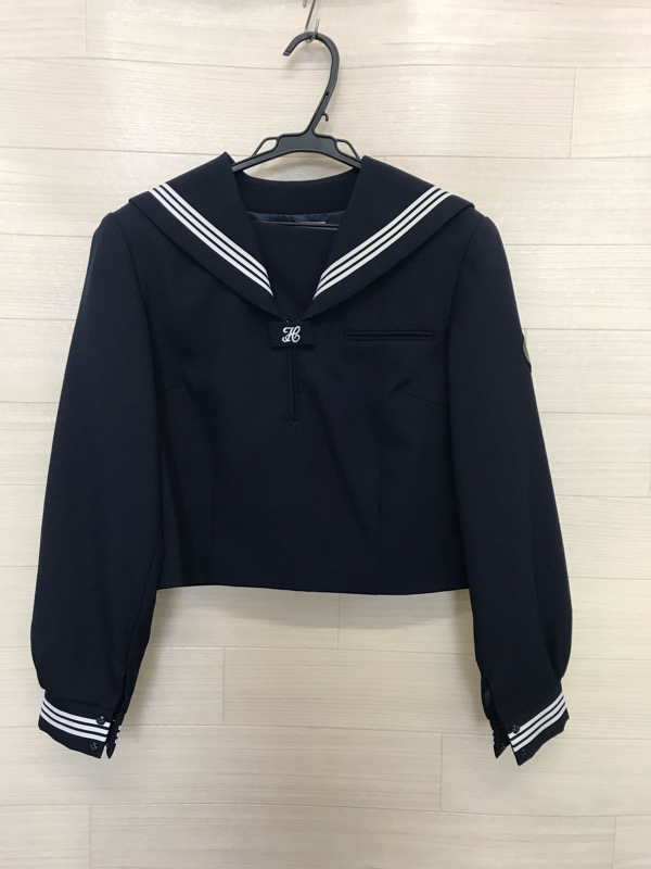 神奈川県　伊勢原中学校　セーラー服（冬）【0305803】