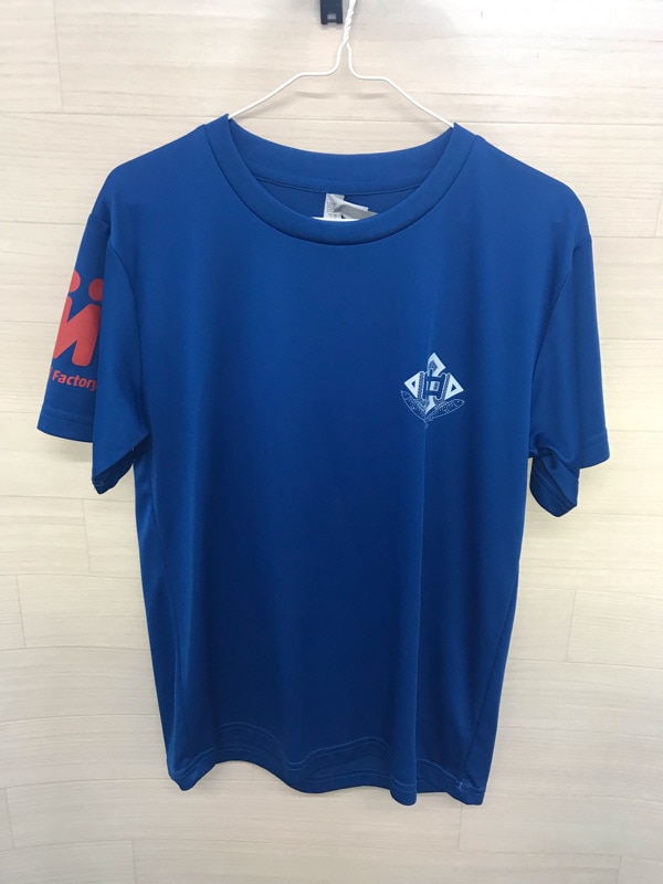 神奈川県　小鮎中学校　部活用（陸上）Tシャツ青　【0308265】