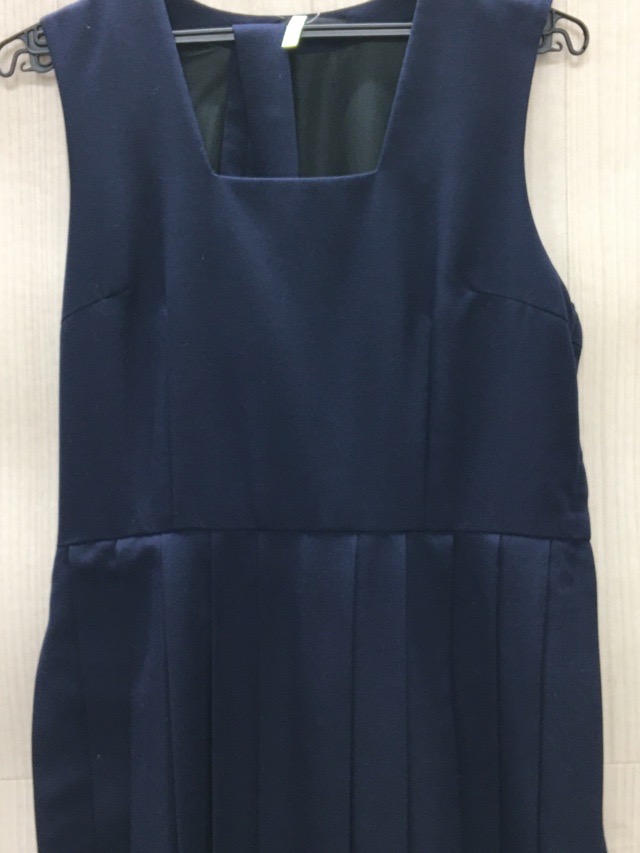 神奈川県　厚木中学校　ジャンバースカート（冬）【0209621】