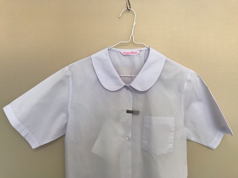 神奈川県　厚木中学校　ブラウス　【0303723】