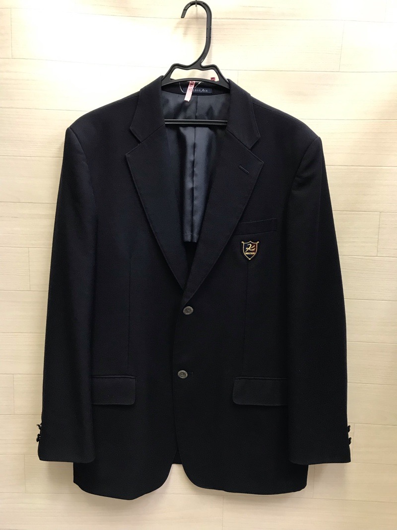 神奈川県 向上高校 男子ブレザー 旧ボタン【0109783】