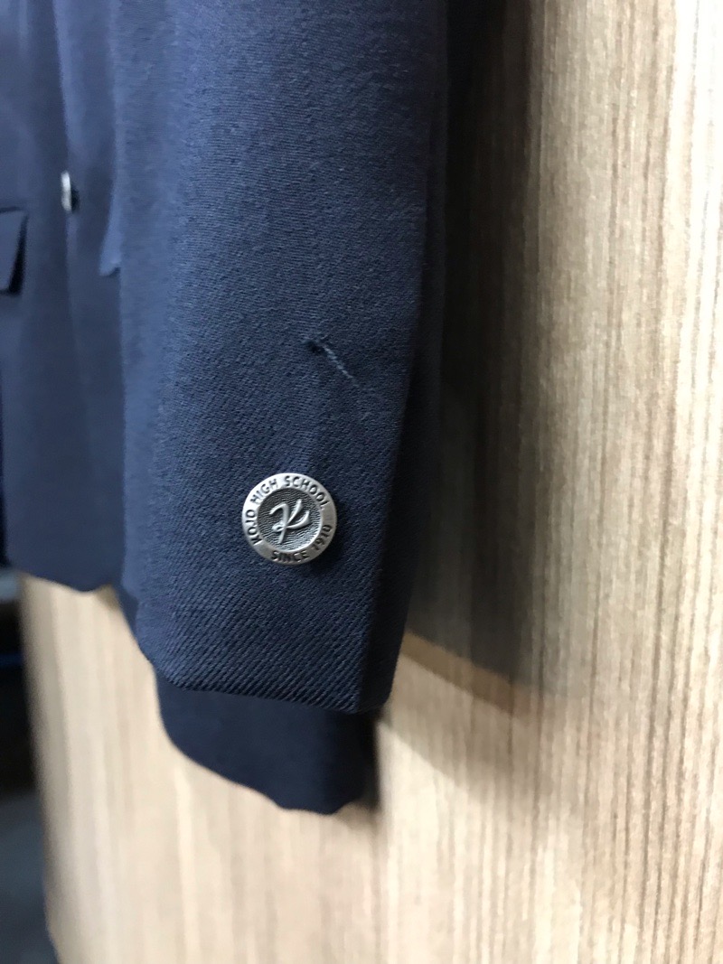 神奈川県 向上高校 男子ブレザー 旧ボタン【0108015】