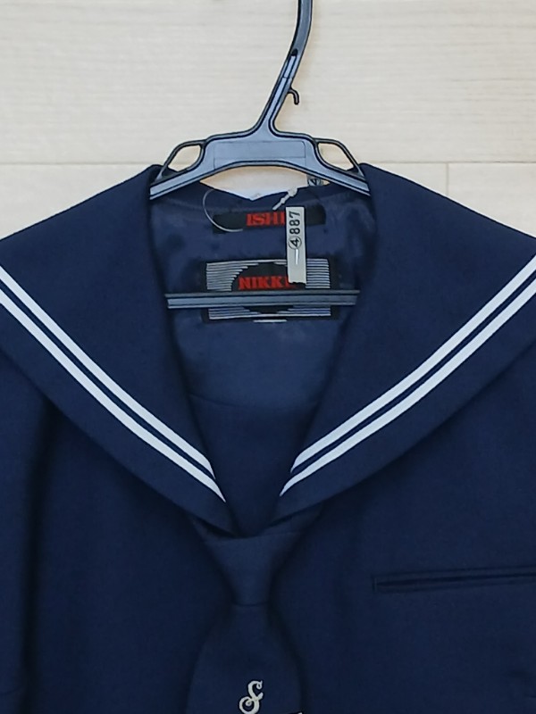 神奈川県　秦野市立渋沢中学校　セーラー服（冬）【0304887】