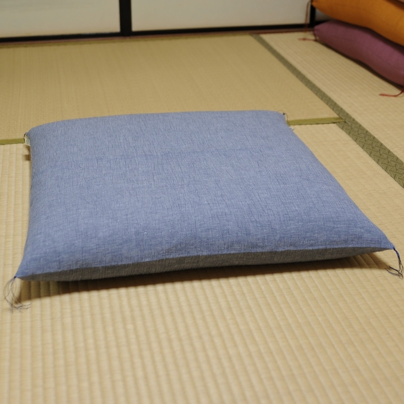 高級感・びわちぢみ(近江ちぢみ) 座布団カバー8枚組・八端判 日本製 麻混 座布団カバー 八端判 八反判 夏用 59×63cm ちぢみ いつ