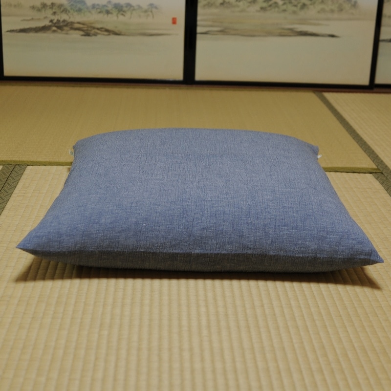 西川　近江ちぢみ　麻混　座布団カバー　5枚セット　日本製　55×59 西川 近江ちぢみ 麻混 座布団カバー 5枚セット 日本製 55×59