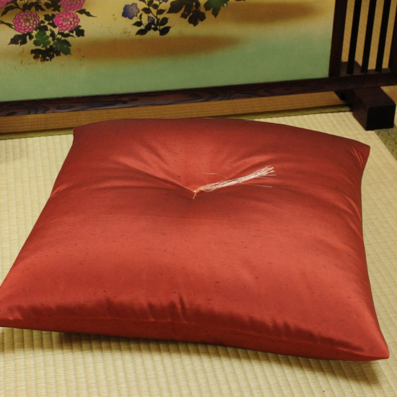 【茶事道具】茶席用座布団５客組②　紬地茶色　小豆色　その他965 茶事道具】茶席用座布団5客組② 紬地茶色 小豆色 その他965