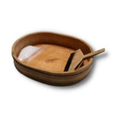 表装道具　木製糊盆　大・小セット