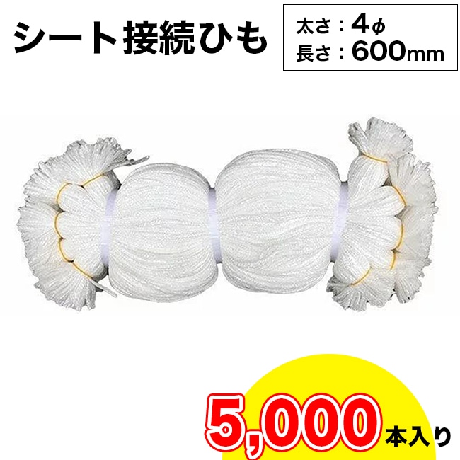 シート接続ヒモ「白」L600 （5000本）