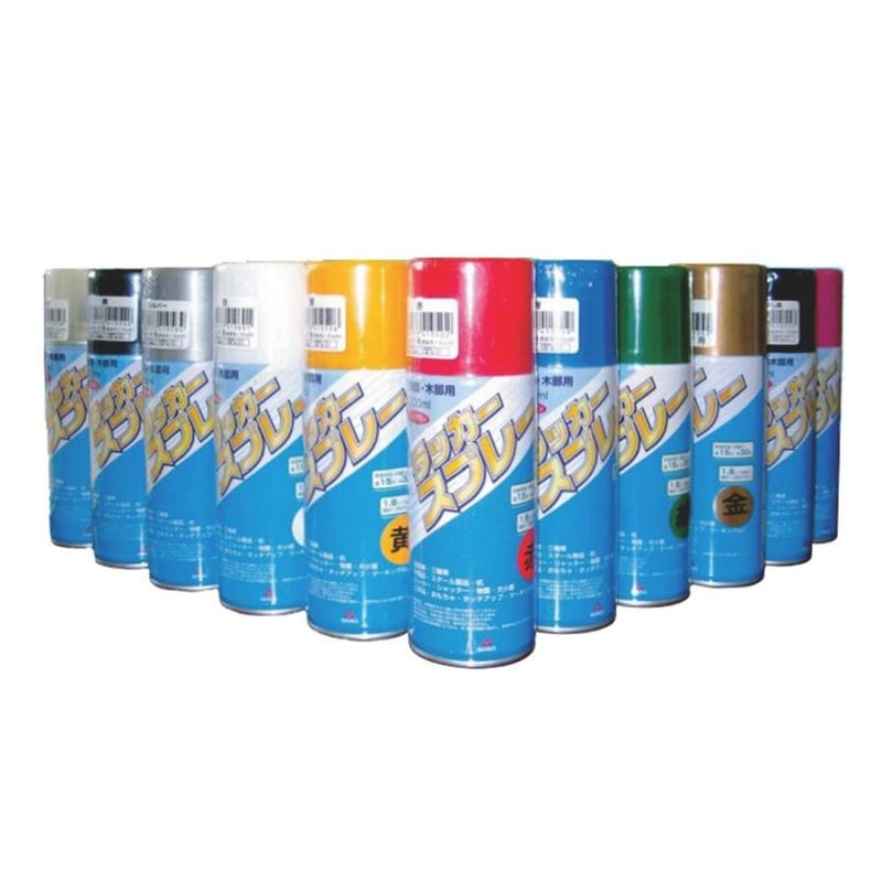ラッカースプレー　カラースプレー（300ml） 【48本セット】SANKO・KUS　鉄部・木部用油性カラースプレー