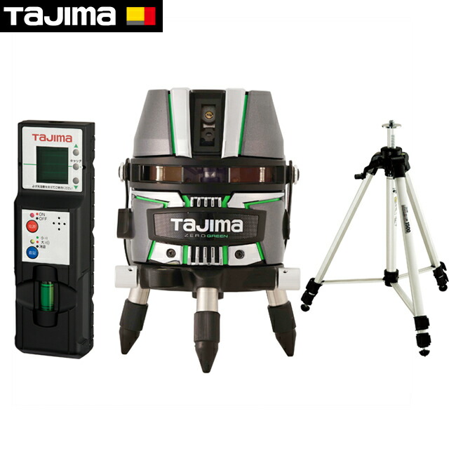 tajima【タジマ】レーザー墨出し器ZEROGREENジンバル KJY 受光器・三脚 