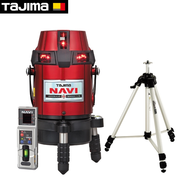 tajima【タジマ】レーザー墨出し器NAVIゼロセンサーKJC 三脚セット