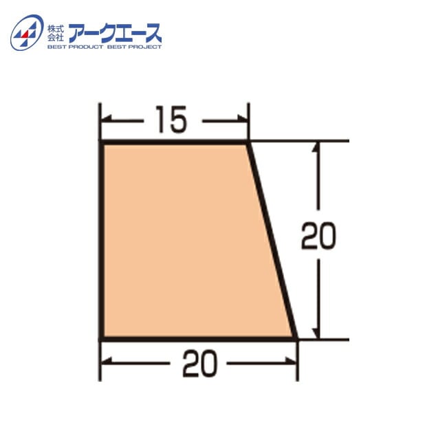 ※送料別途※ 発泡目地棒M-LS　20×20×15mm 【100本入】