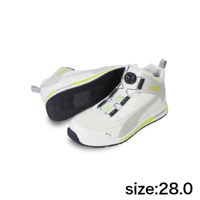 【PUMA】安全靴No.63.213.0（白）SWITCHBACK WHITE DISC MID / JAPAN URBAN 28.0cm