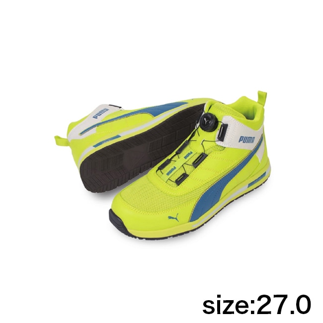 【PUMA】安全靴No.63.214.0（黄）SWITCHBACK YELLOW DISC MID / JAPAN URBAN 27.0cm