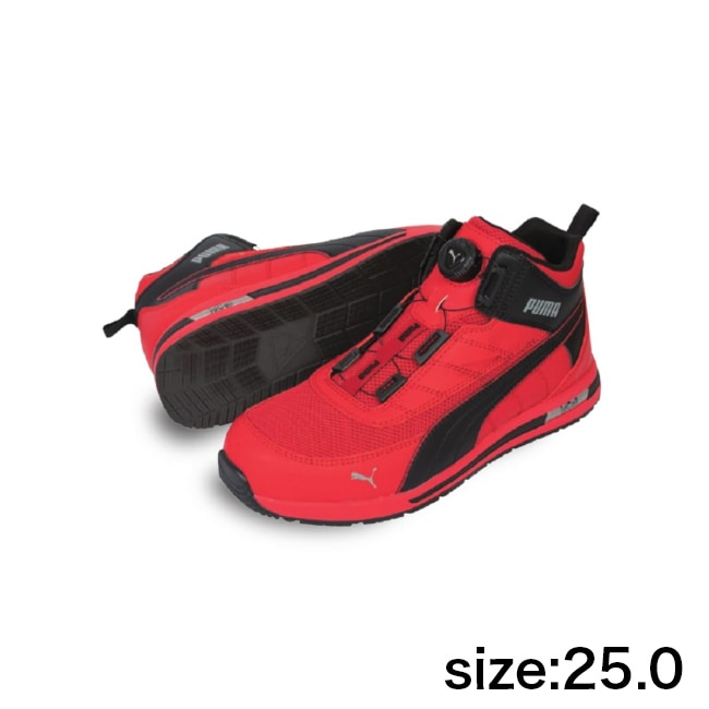 PUMA】安全靴No.63.215.0（赤）SWITCHBACK RED DISC MID / JAPAN URBAN