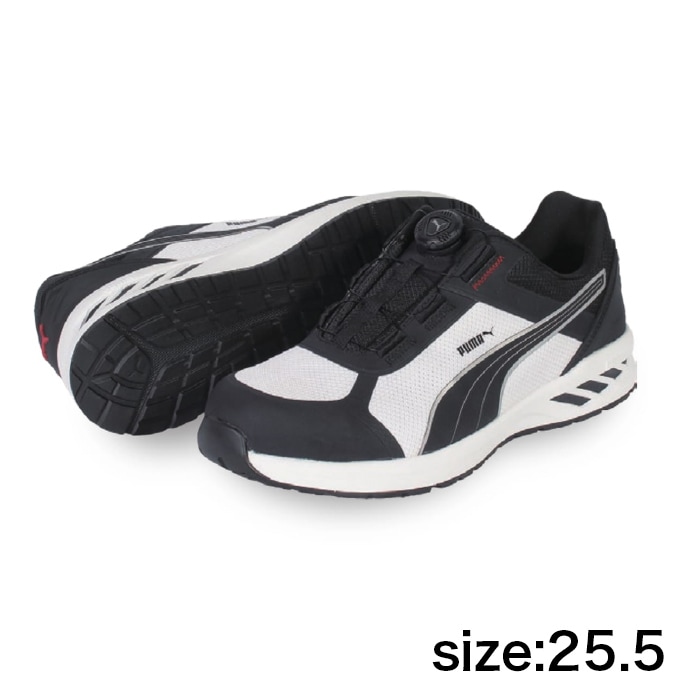 ★先行予約販売★2026年2月発売～【PUMA】安全靴No.64.403.0（黒/白）SPRINT 2.1 DISC LOW / JAPAN ATHLETIC スプリント2.1ディスク ロー  25.5cm