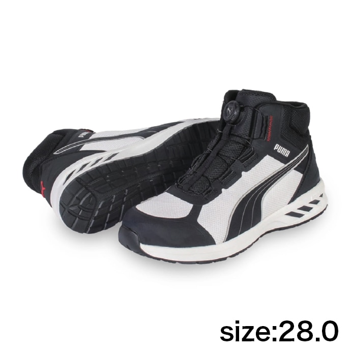★先行予約販売★2026年4月発売～【PUMA】安全靴No.63.403.0（黒/白）SPRINT 2.1 DISC MID / JAPAN ATHLETIC スプリント2.1ディスク ミッド 28.0cm