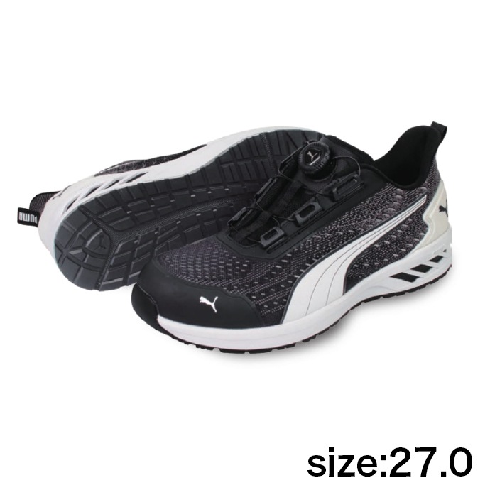 【PUMA】安全靴No.64.409.0（黒）GLIDE DISC LOW / JAPAN ATHLETIC グライド ブラック ディスク ロー27.0cm