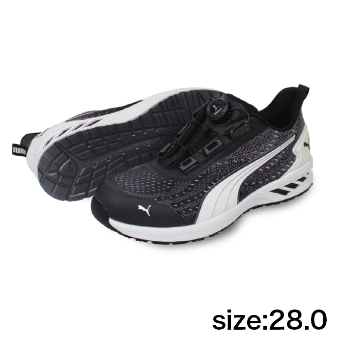 【PUMA】安全靴No.64.409.0（黒）GLIDE DISC LOW / JAPAN ATHLETIC グライド ブラック ディスク ロー28.0cm