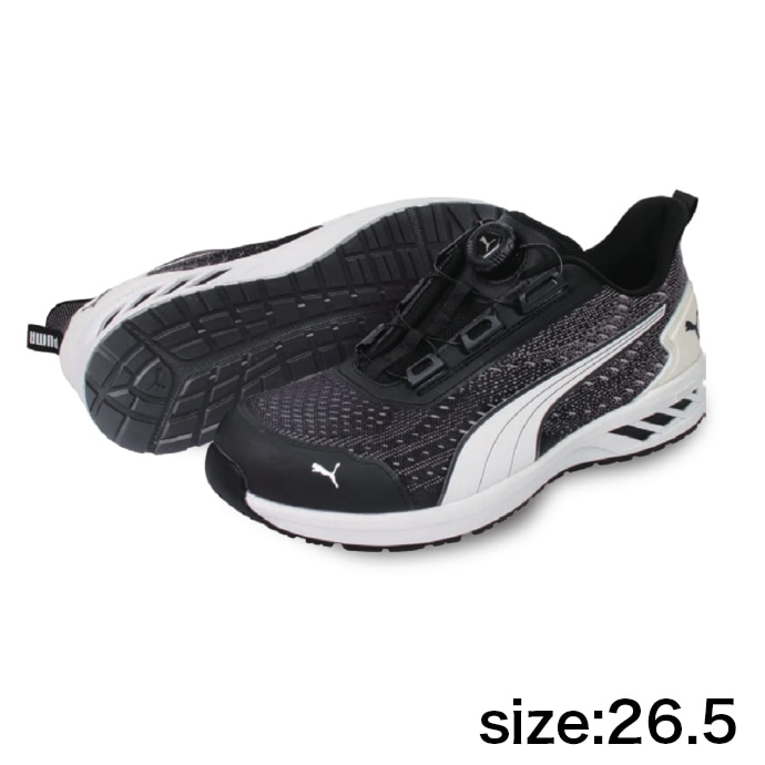 【PUMA】安全靴No.64.409.0（黒）GLIDE DISC LOW / JAPAN ATHLETIC グライド ブラック ディスク ロー26.5cm
