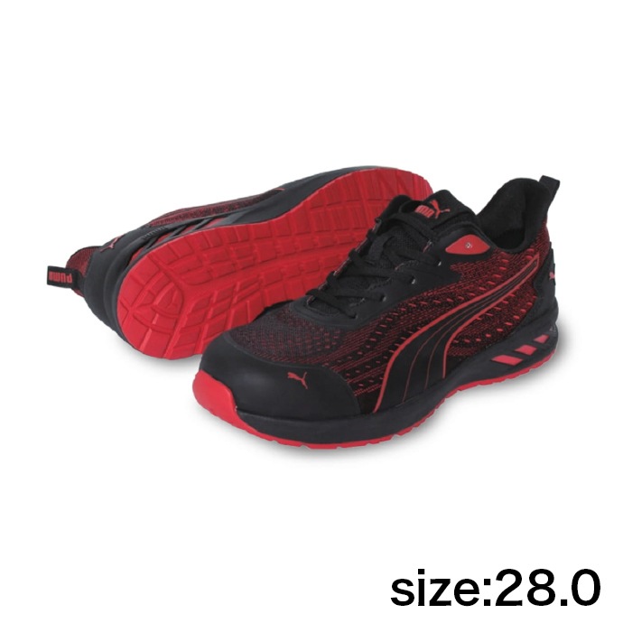 PUMA プーマ 安全靴 靴 スニーカー グライドレッドロー 仕事 26.5 PUMA】安全靴No.64.405.0（赤）GLIDE LOW / JAPAN ATHLETIC グライド