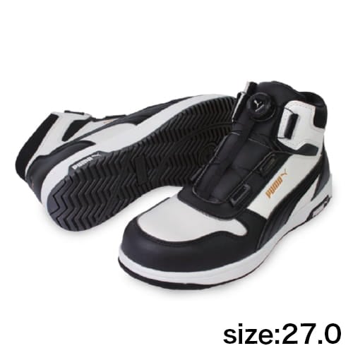 【PUMA】安全靴No.63.211.0（黒）FRONTCOURT DISC MID / HERITAGE フロントコート ブラック ディスク ミッド27.0cm