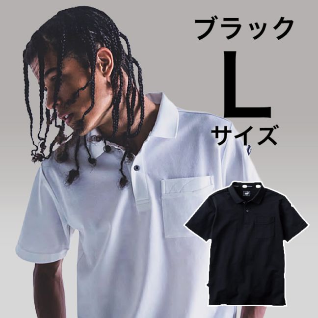 【PUMA】春夏 作業服 作業着 PW-4014N 半袖ポロシャツ（ブラック）Lサイズ PUMA WORKWEAR プーマ 作業ウェア