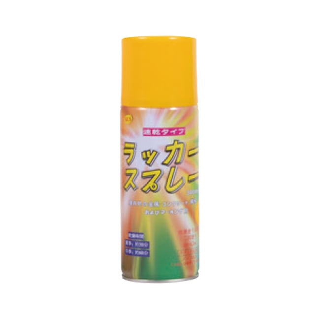 ラッカースプレー【黄】 カラースプレー（300ml）1本 木部・鉄部用油性カラースプレー