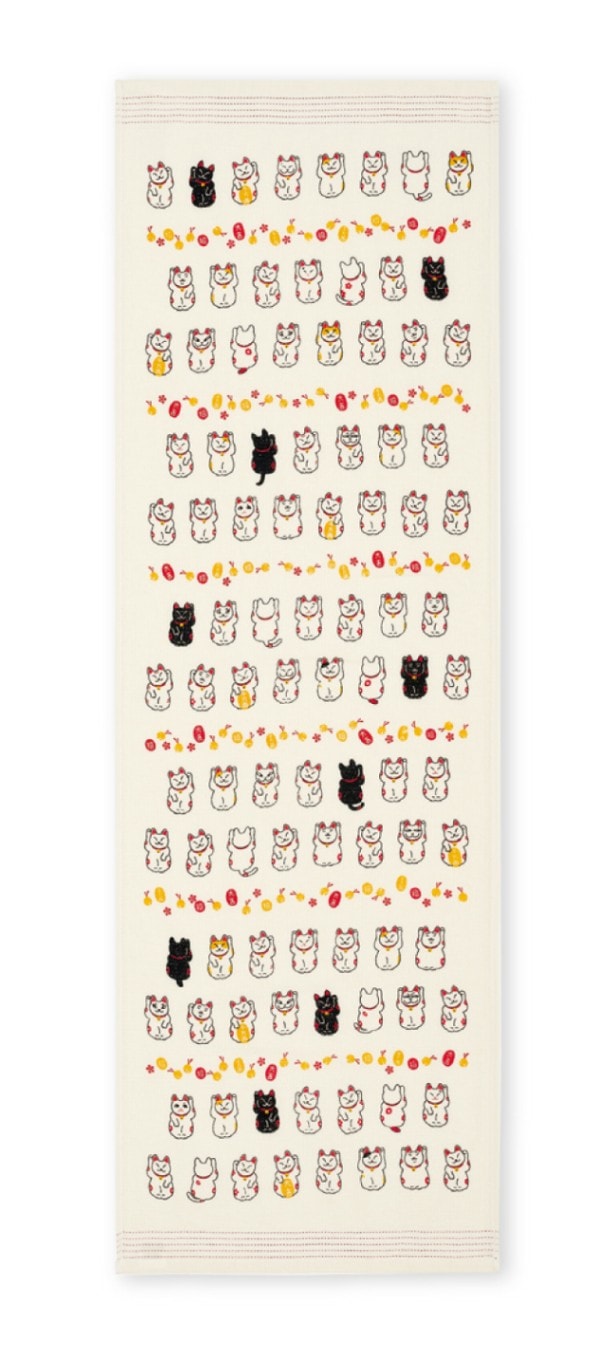 招福猫｜てぬぐい | 布ごよみ｜手ぬぐい | | 今治タオルのコンテックス