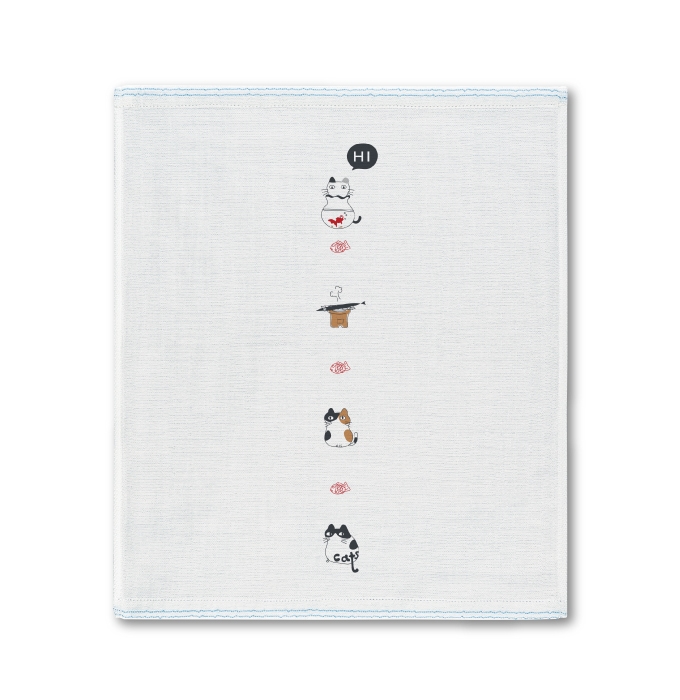 にゃんこ おしぼりハンカチ | はごろもガーゼ おしぼりハンカチ