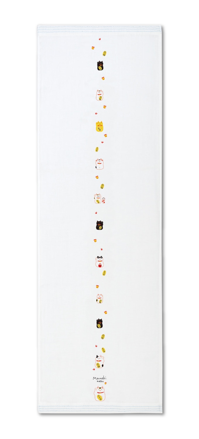 猫に小判 ガーゼてぬぐい | はごろもガーゼ てぬぐい | | 今治タオルの