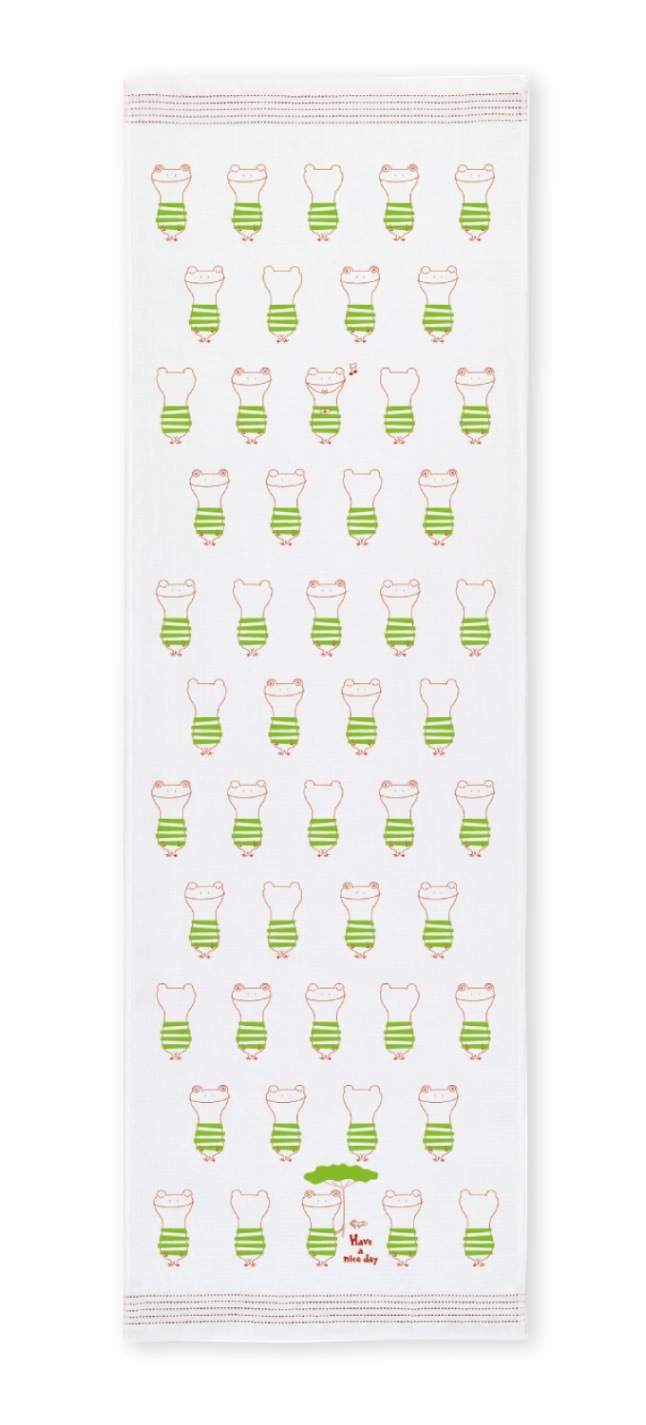 ボーダーカエル｜てぬぐい | 布ごよみ｜手ぬぐい | | 今治タオルのコン