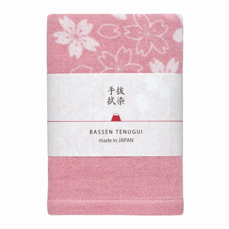 桜｜サーモン｜抜染手拭（フェイス） | ハイカラ抜染手拭 | | 今治