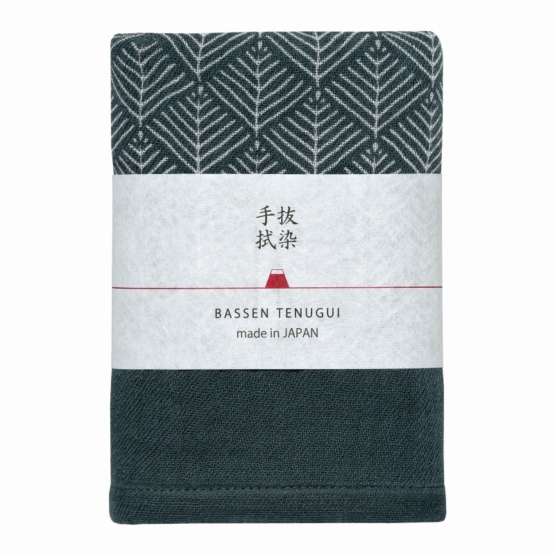 若松菱｜チャコールグレー｜抜染手拭（フェイス） | ハイカラ抜染手拭